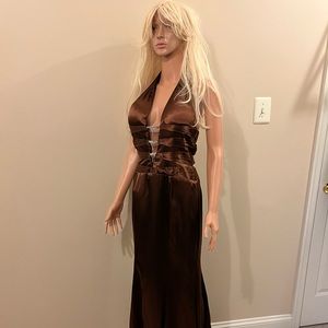 Stunning La Femme low cut front and back with stone accents size 8 ( never worn)